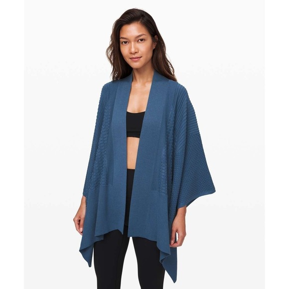 lululemon athletica Sweaters - Lululemon Dream Weaver Wrap in Code Blue
